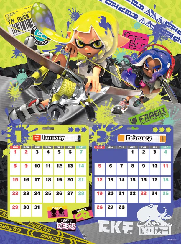 Amazon | エンスカイ スプラトゥーン3 2023年 壁掛けカレンダー B3 CL
