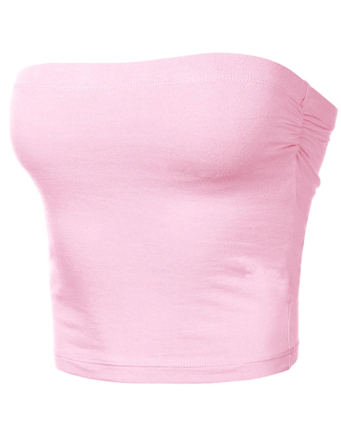 Women's Shapewear Tube Tops Strapless Ruched Built-in Shelf Bra Casual