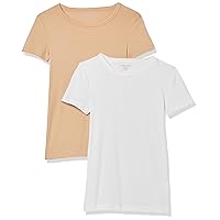 Amazon Essentials T-Shirt Girocollo a Maniche Corte Slim Donna
