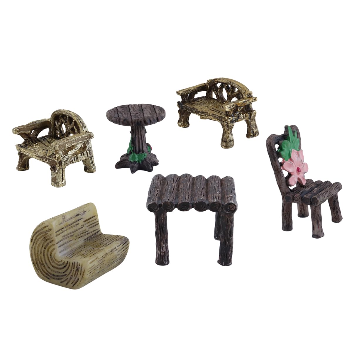 Durlo 10PCS Miniature Garden Accessories - Fairy Garden Table & Chair, DIY Landscape Decor - Image 4
