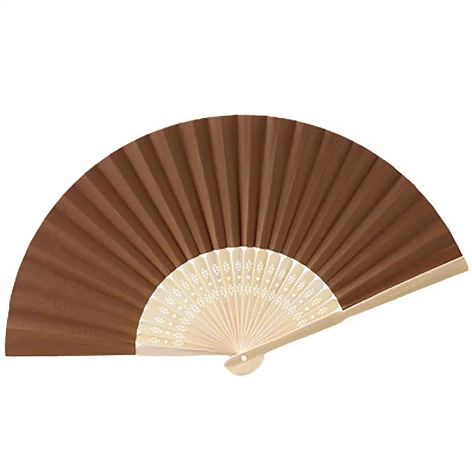 Cqahdsevf Tan Paper Diy Hollow Carving Folding Fan