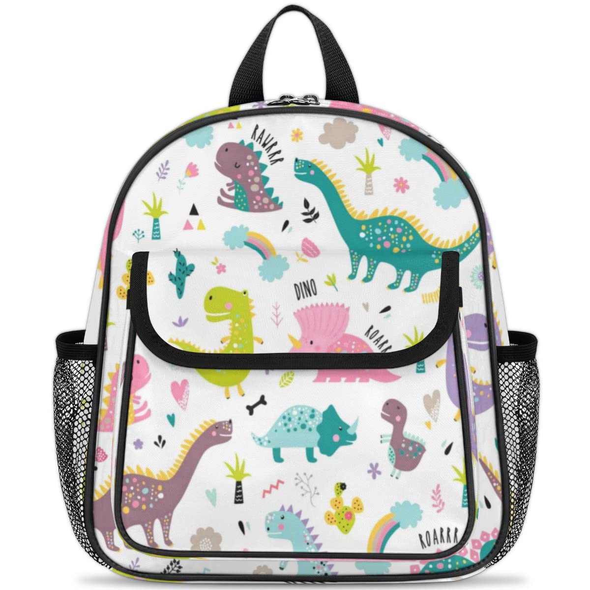 TropicalLife Dinozaur dziecięce plecaki dla chłopców i dziewczynek, dinozaur Kawaii, malucha, lekki plecak szkolny, torba na książki, wielobarwny
