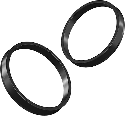 Miniatura 5 de Anillos espaciadores centrales de 64.1 mm de DI a 73.1 mm de DE, anillos espaciadores de plástico de policarbonato negro, solo compatible con Honda