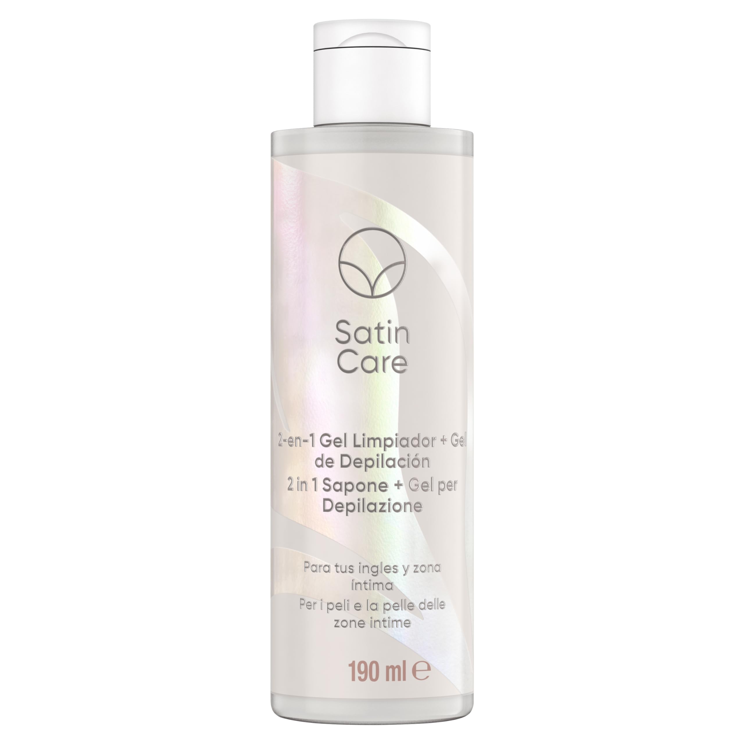 Satin Care Gel per Pulizia e Rasatura Donna, Sapone e Gel per Depilazione Donna 2 in 1, Per i Peli e la Pelle delle Zone Intime 190 ml