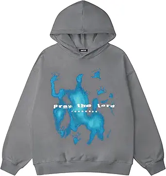 Vamtac Mens Oversized Graphic Y2k Hoodies Vintage Fashion Streetwear Casual Hooded Sweatshirt Unisex Pullover Tops