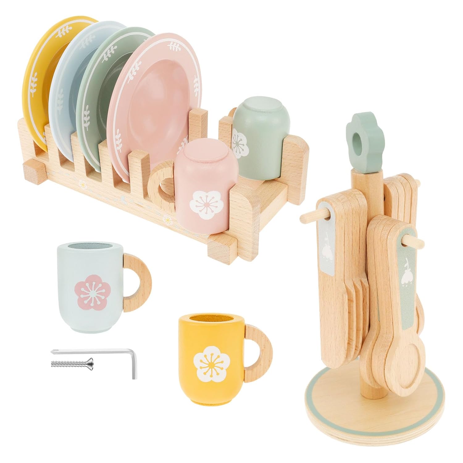 MENIBBLER Wooden Kitchen Toy Set for Kids