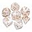 CREEBUY DND Dice Set 7Pcs Transparent Mix White Cloud Dice for Dungeon and Dragons D&D RPG Role Playing Games Polyhedral Dice