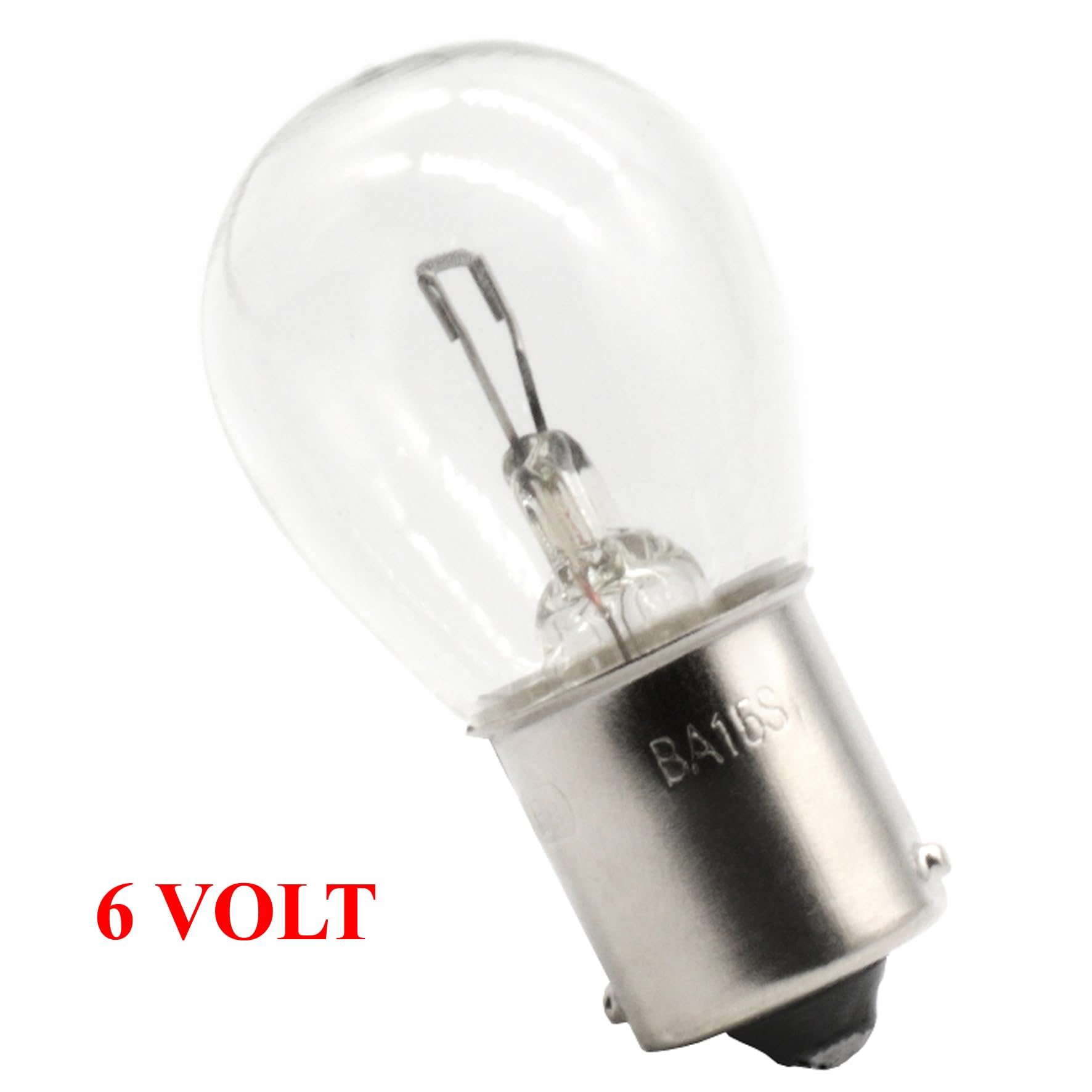 Pack De 10 Bombillas P21W 6V BA15s - Para Luces De Freno, Intermitentes Y Posición En Coches Clásicos, Motos Y Tractores