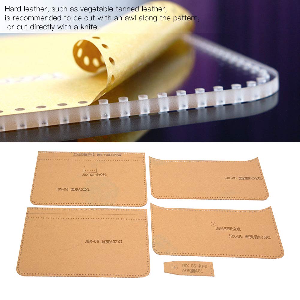 Modello per fare borsa per cellulare, modello trasparente Borsa 7,68 x 4,13 x 0,39 pollici Modello per artigianato in pelle