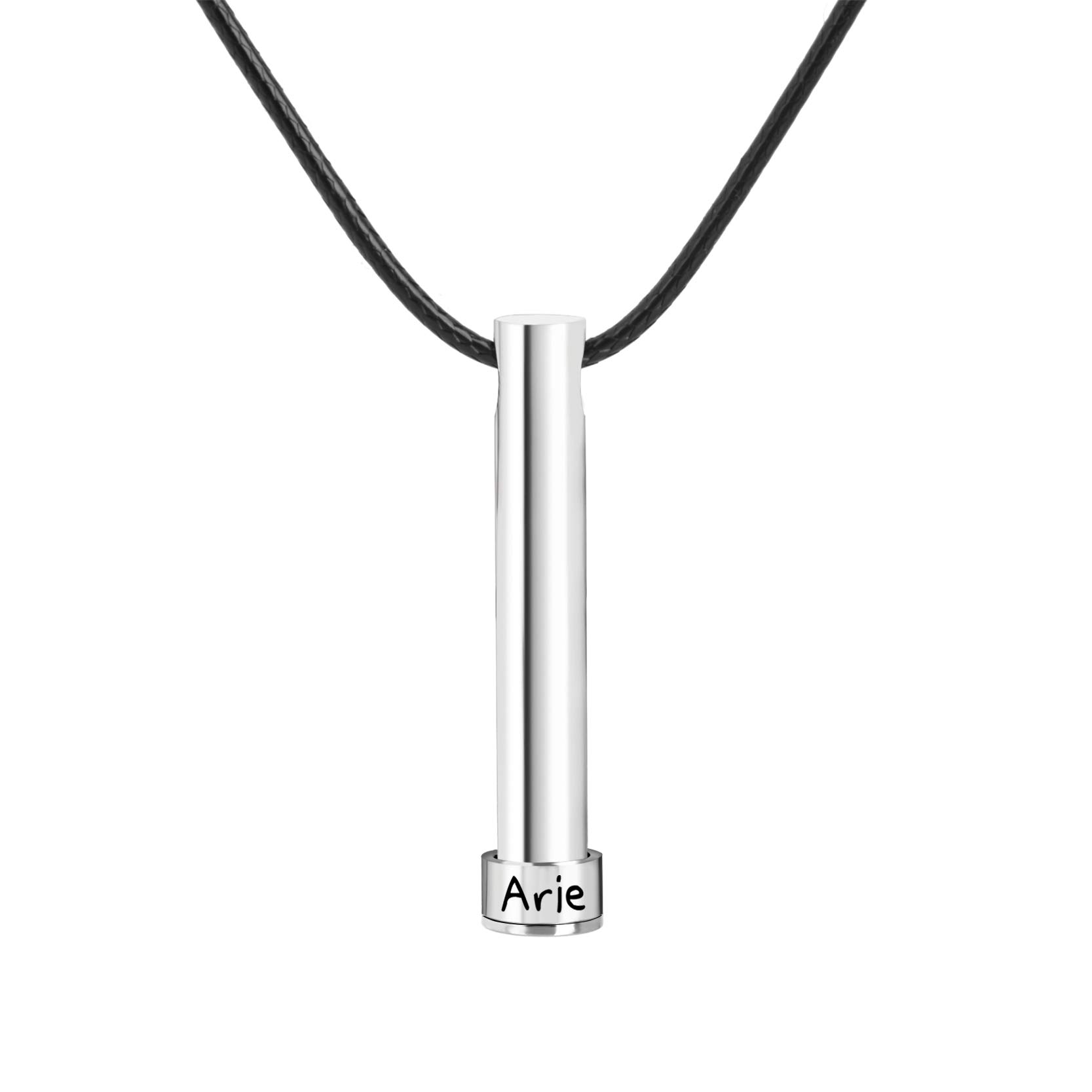 zouwiiMens Custom Name Word Necklace Personalized Bar Necklace for Men with 1-9 Names Engraved in Custom Beads Custom ID Necklace for Women Gifts for Boyfriend