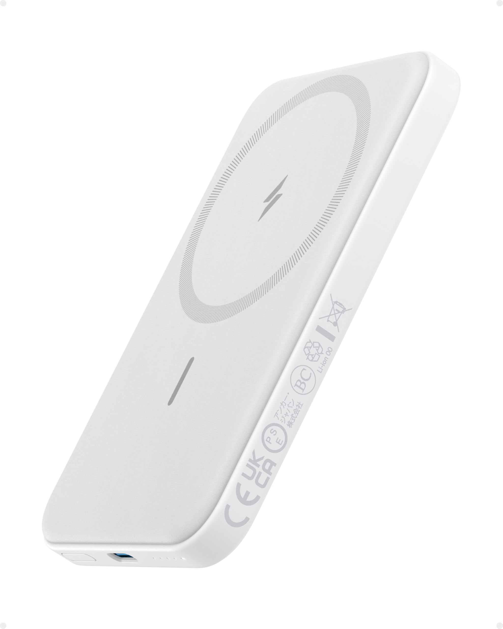 Anker 321 MagGo Battery (PowerCore Magnetic 5K), 5,000mAh Magnetic Wireless Portable Charger, Compatible with iPhone 15/15 Plus/15 Pro/15 Pro Max, iPhone 14/13/12 Series (White)