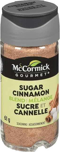 McCormick Gourmet (MCCO3), New Bottle, Premium Quality Natural Herbs & Spices, Cinnamon Sugar, 61g