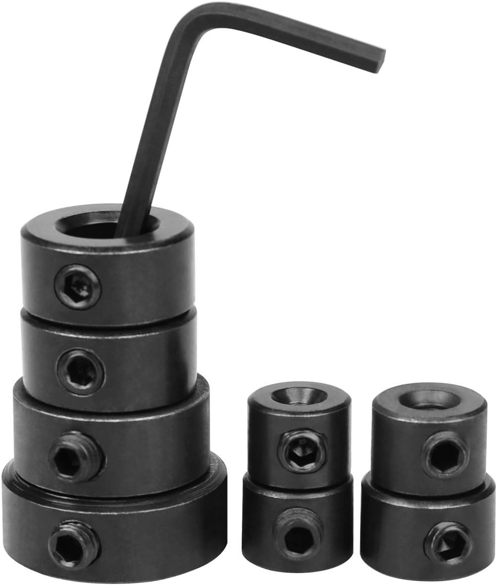 Ykezhu 8 pcs depth stop rings set positioner ring positioner HSS locator depth limiter depth stop dowels, 3-16 mm