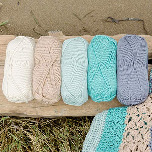 Crochet Striped Afghan Club - 30-Stripe Stitch Sampler Afghan Subscription Club: Seaside Sampler Colorway #TOP2