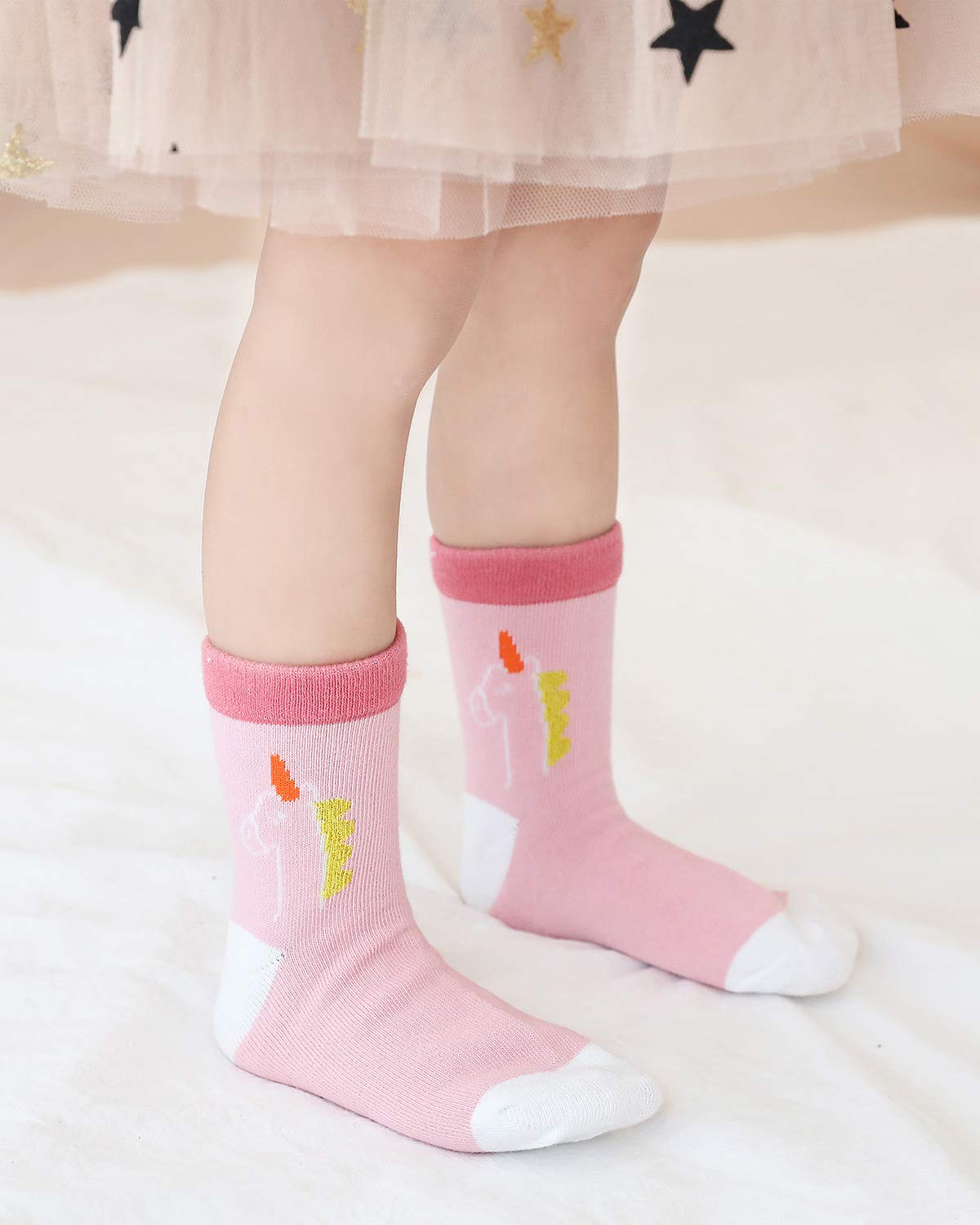 Adorel Calzini Calze Divertenti Cotone Bambina 10 Paia