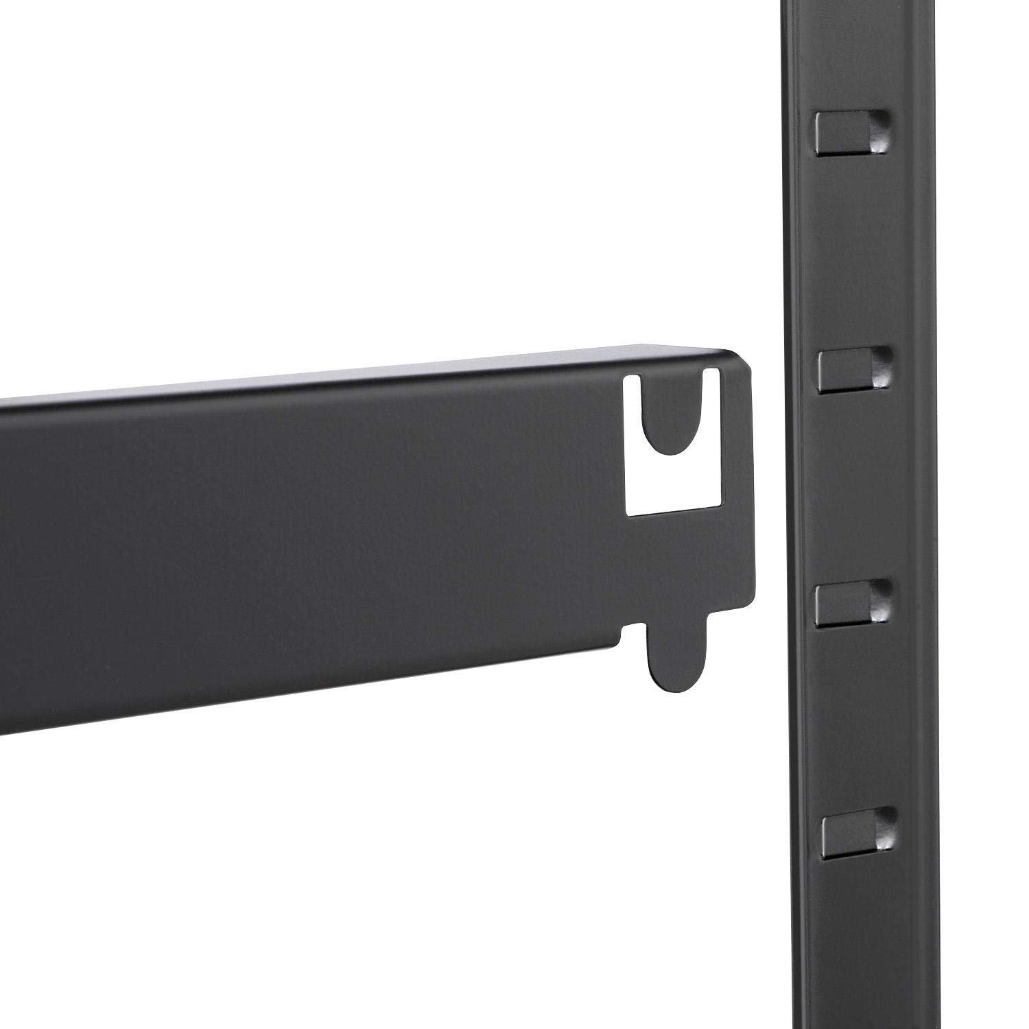 Yaheetech Lot de 2 Étagères de Garage Capacité 875 kg 90 x 30 x 180 cm Noir | Meuble de Rangement Planches Réglables à 5 Niveaux, Charge Lourde, Style Industriel, Pour Atelier Cuisine Salon