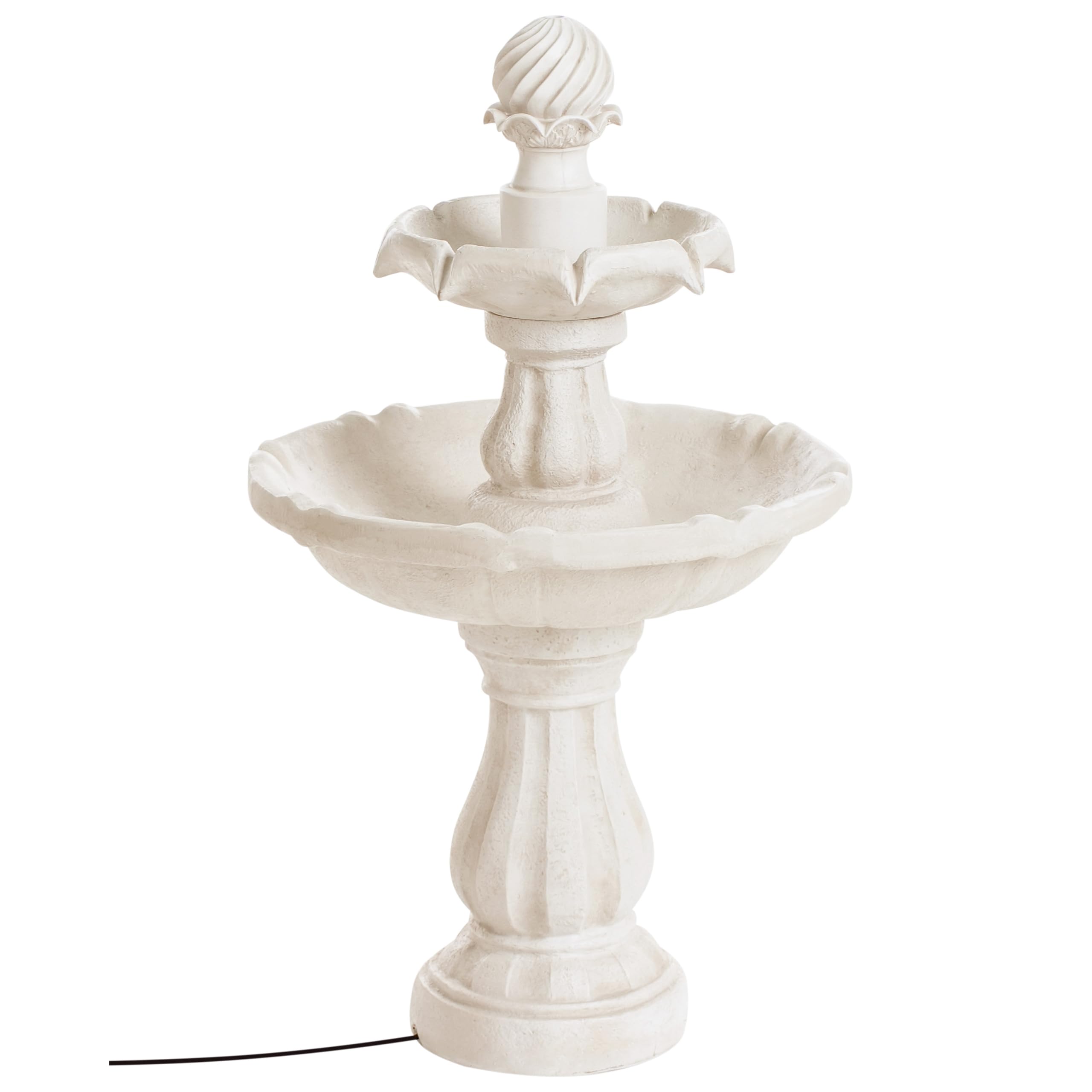 Fontaine de Jardin en Résine Cascade Accessoire d'Extérieur Beige Clair Limbara