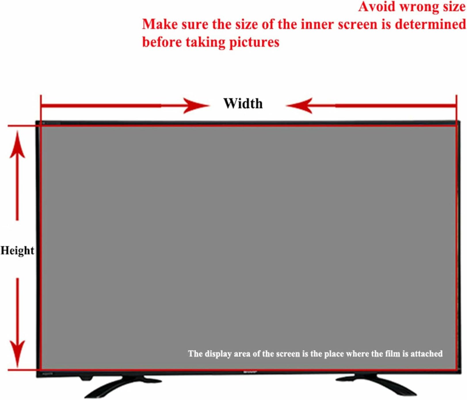 Película antirreflejo para TV, Protector de Pantalla, protección Ocular, Anti-UV, luz Azul y antiarañazos,55in1221x689mm