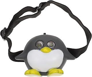 Gatuida Lanterna de cabeça infantil de LED, pinguim, animal para capacete, lanterna de cabeça divertida, lanterna de cabeça de acampamento, lanterna de acampamento, lanterna para leitura, corrida, acampamento, caminhada, pesca