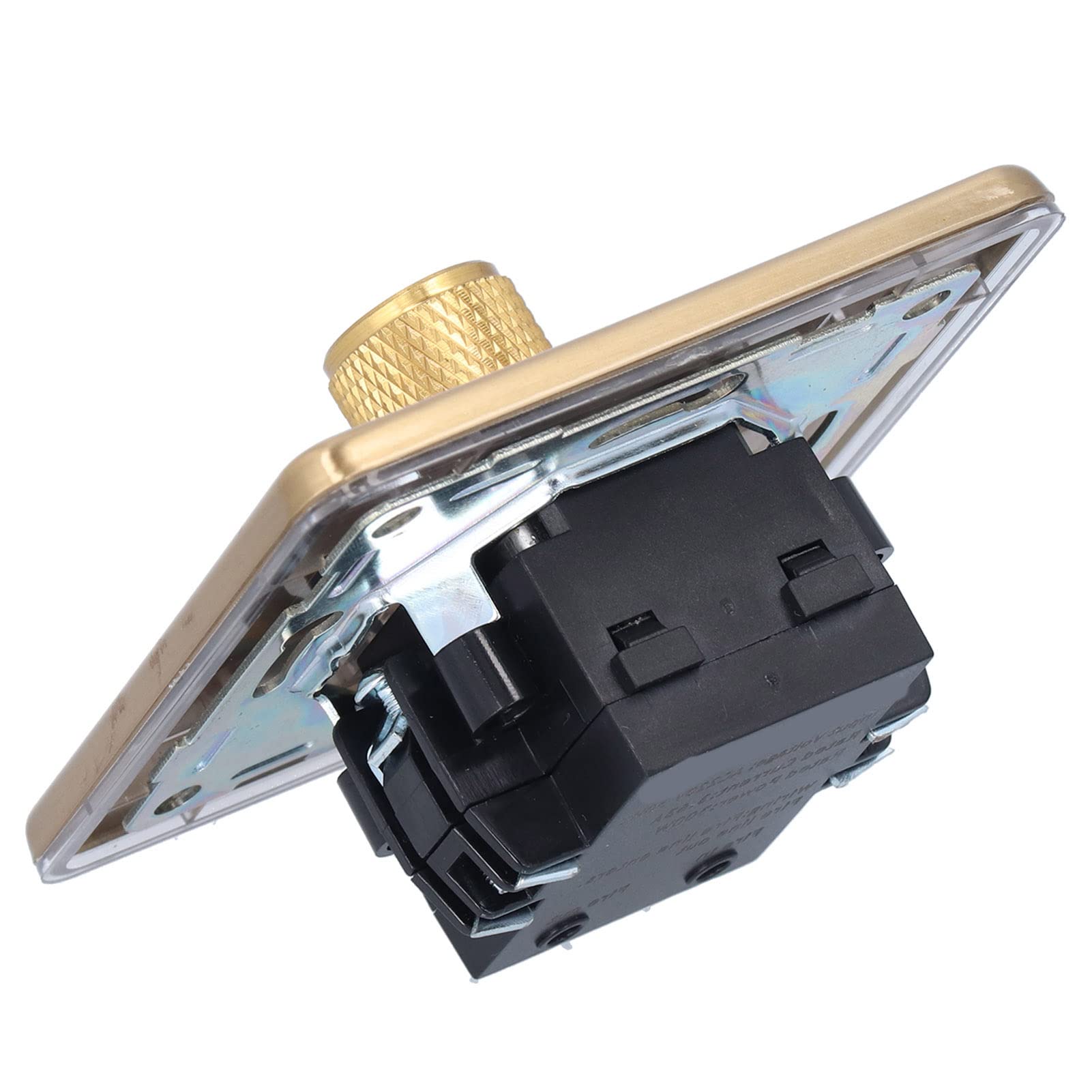 Gradateur de Lumière en Acier Inoxydable Doré Résistant aux Rayures Interrupteur à Laiton Brossé 500W pour Éclairage Monotone Compatible 220V avec Contrôle Précis de l'Intensité Lumineuse