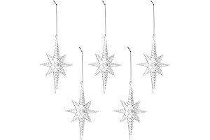 5pcs Plastic Light up Christmas Tree Pendant Ornaments for Holiday