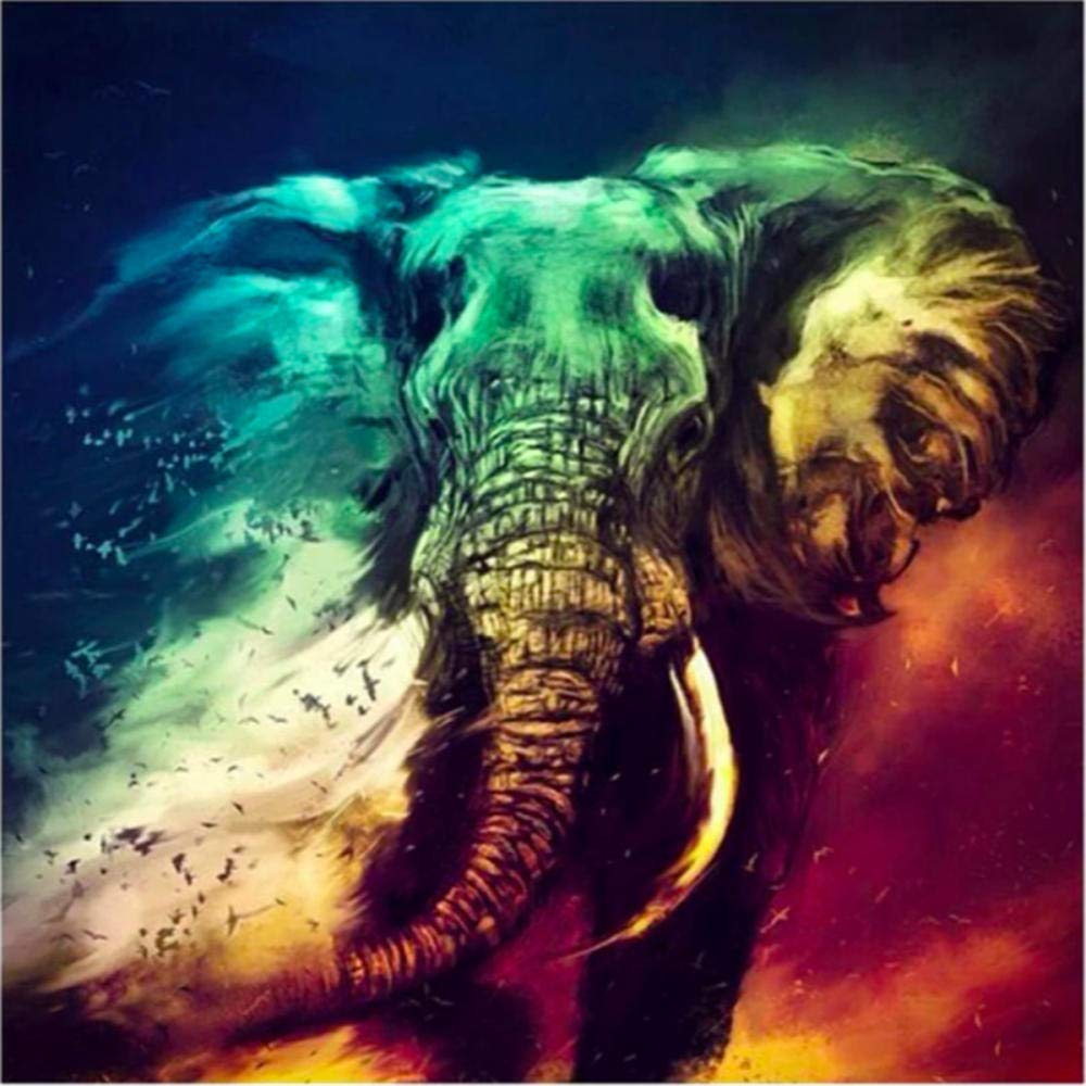 Puzzles para Adultos, Puzzle de 3000 Piezas - Puzzle Elefante colorido, Obra de Arte de Juego de Rompecabezas para Adultos, Rompecabezas de Piso de Impresión de Alta Definición Multicolor-48.03x31.88