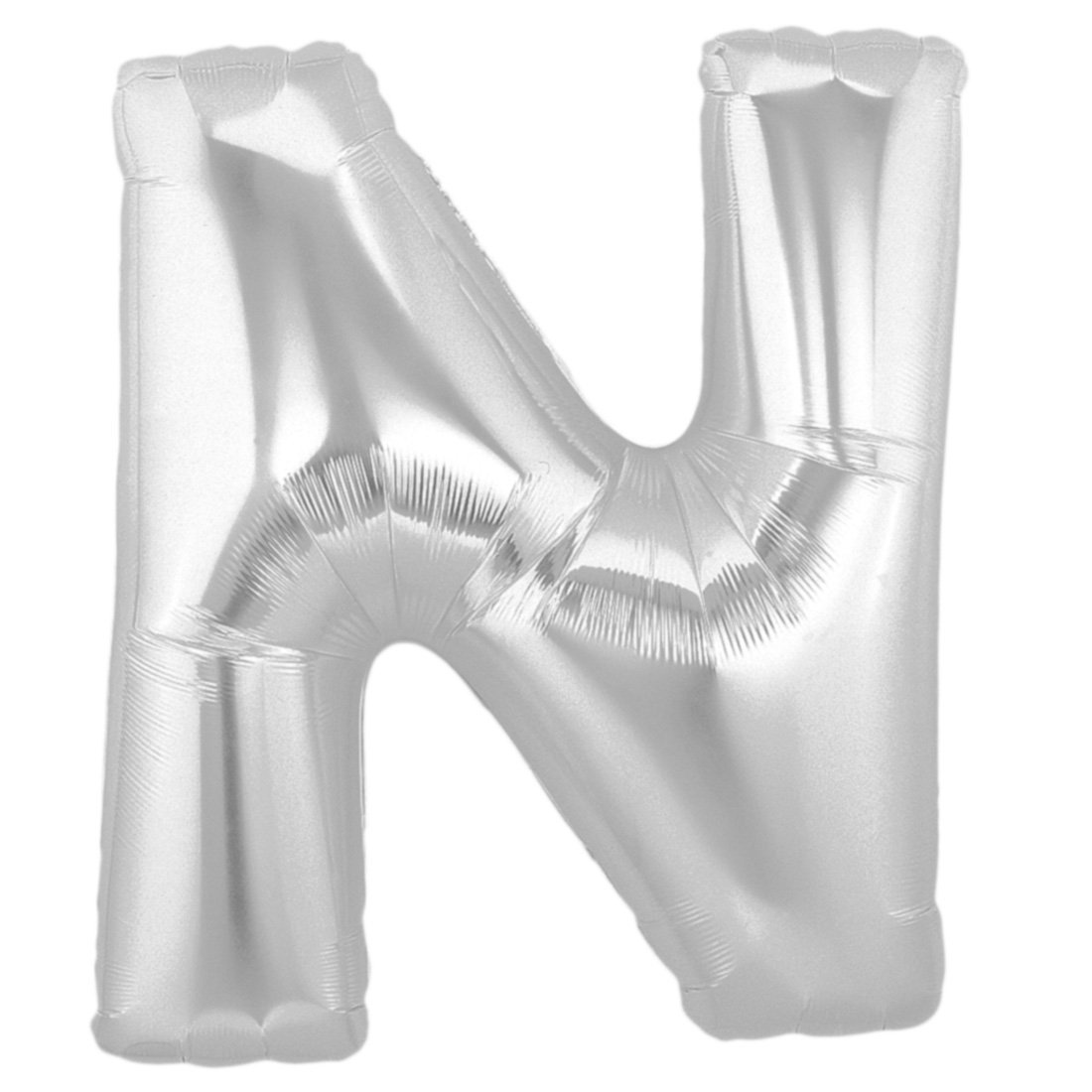 339S-P Letter N Balloon Superloon Single Pack, Length-40 Inch, Colour, Silver, One Size