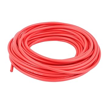 uxcell a16051300ux0043 10M 32.8Ft 22AWG 40KV Electric Copper Core Flexible Silicone Wire Cable Red