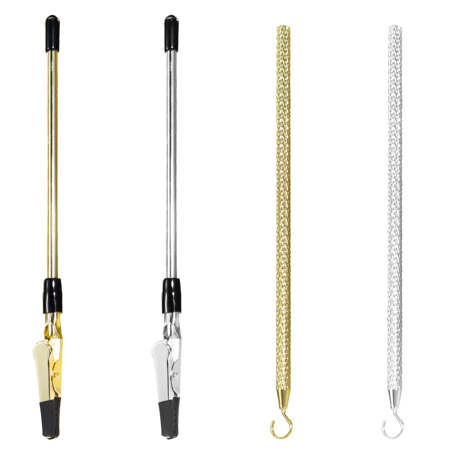 Realand 4Pcs Bracelet Helper Tool Bracelet Hooks, 2 Kinds Metal Bracelet Helper to Put on Yourself