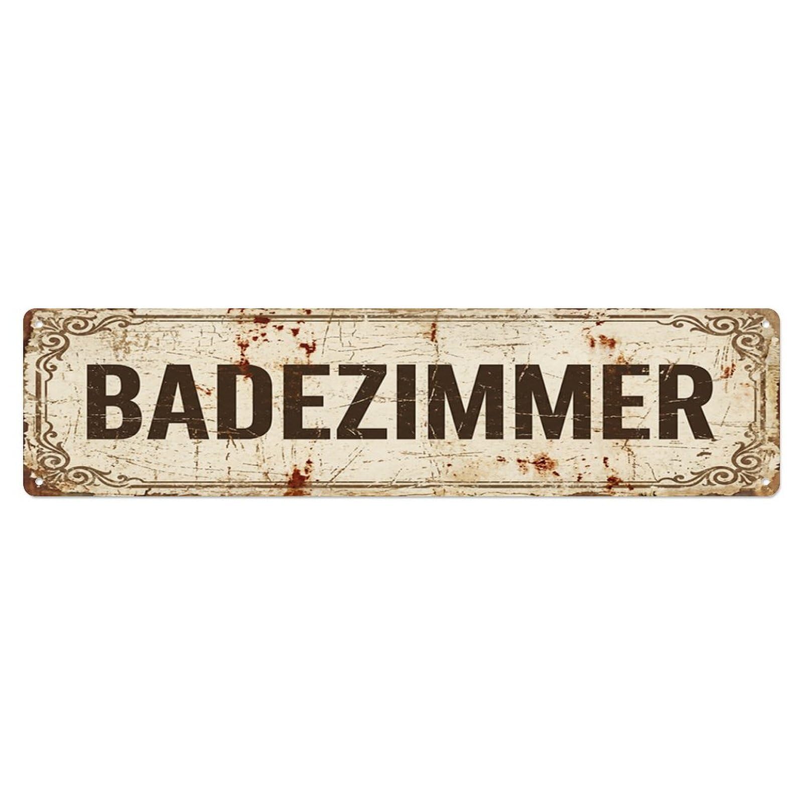 Weathered Cozy Biergarten Toilet 1 Toilet(WC) Door Metal Tin Skinny Sign Plaque Wall Decor for Cafe, Club Bar, Office, Home Garden Metal Poster 4x16Inch