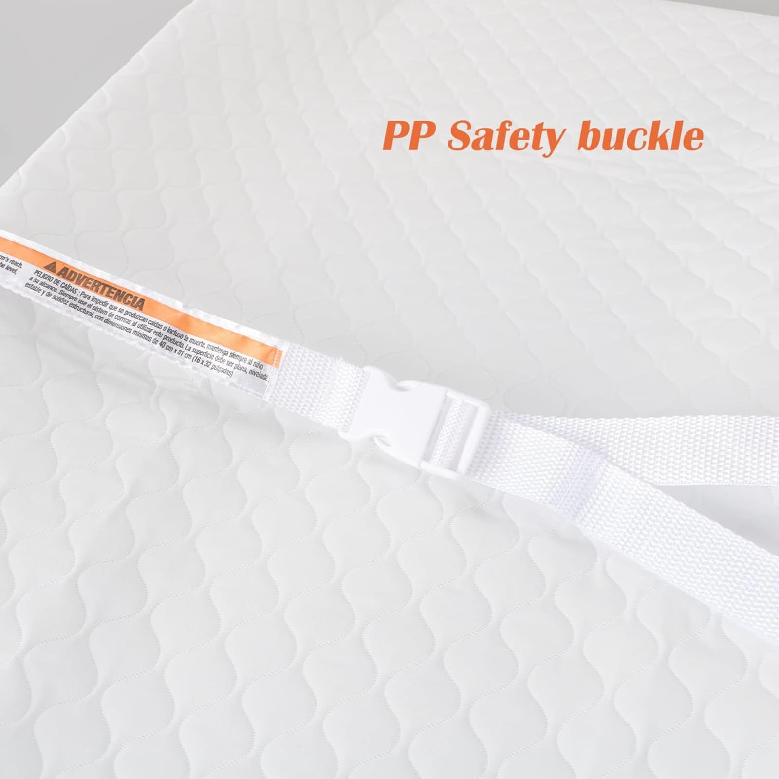 The Autostory Waterproof Contour Diaper Changing Pad – 80 x 40 cm Baby Change Mat with Safety Strap, Anti-Slip Base, Easy to Clean, Lightweight – Fits All Standard Changing Tables & Dresser Tops - Image 5 thumbnail