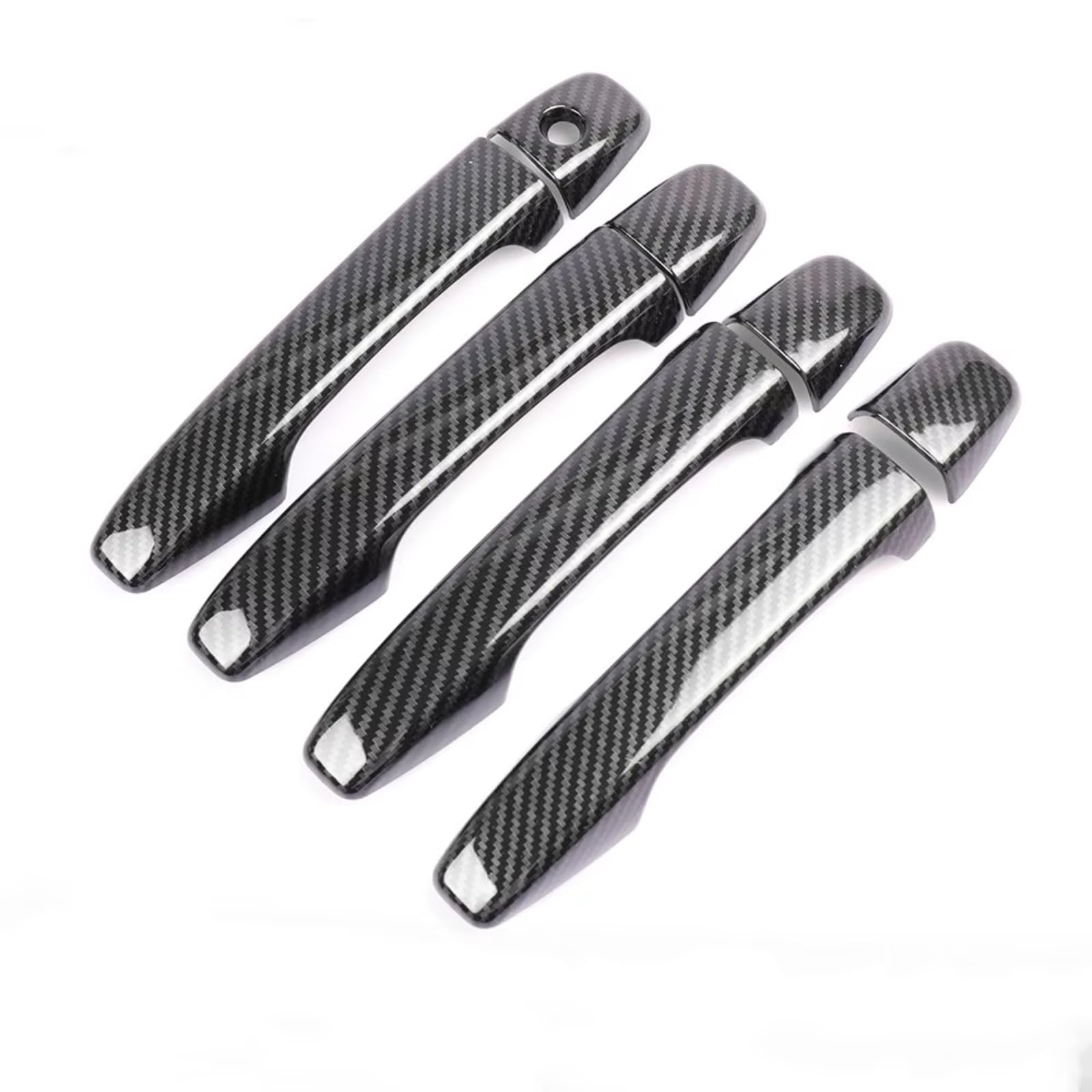 Zcxfdthf Carbon Fibe Door Handle Covers Part Compatible With C&Itroen For C4 2004-2010 For C6 2005-2010 Car Door Handle Cover Trim Styling Accessories Set(Carbon Fibe)