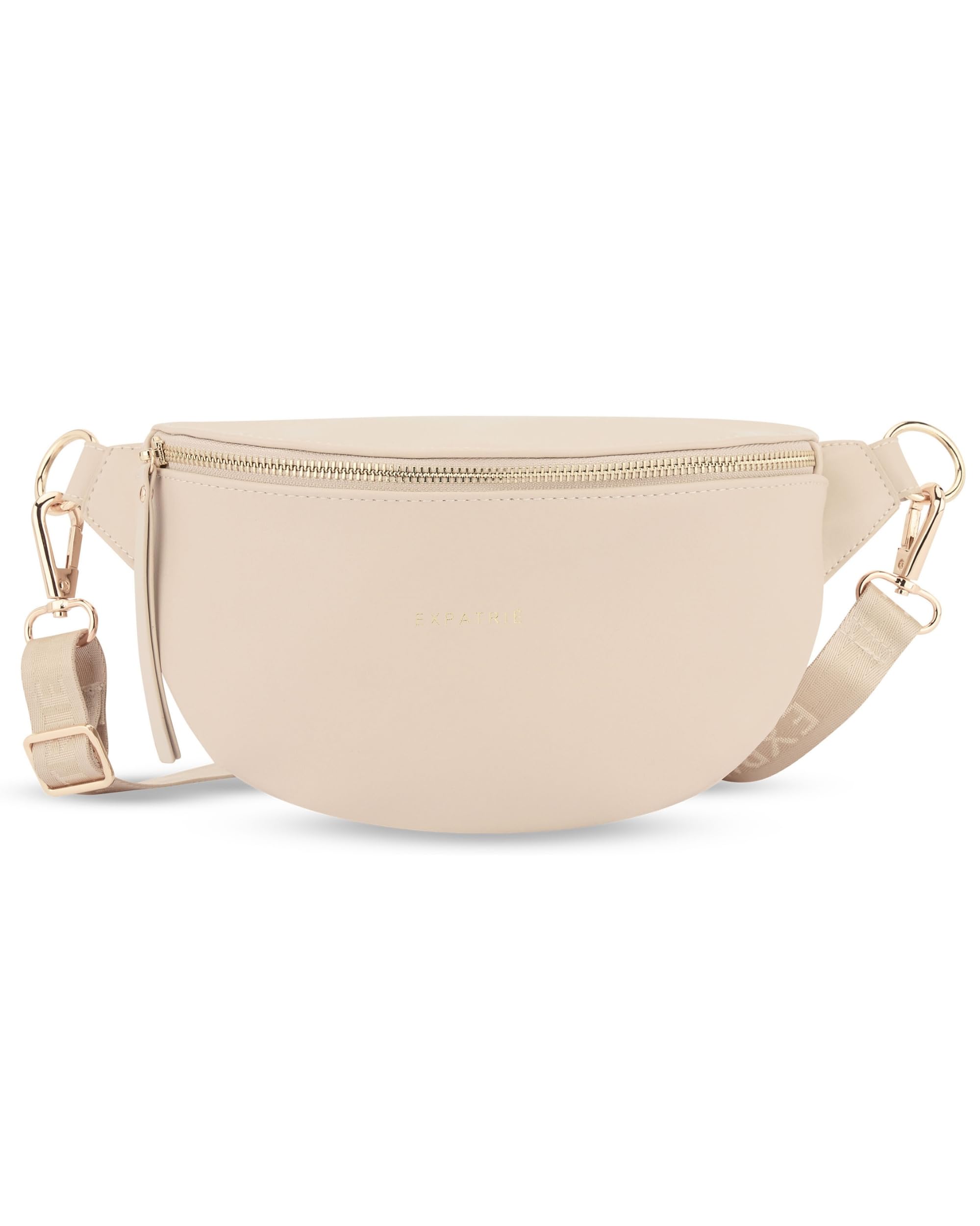 Expatrié Sac à Main pour Femmes Beige - Alice Small - Sac Banane en Cuir Végétal pour Festival, Voyage et Vie Quotidienne - Sac à Hanche Elégant - Déperlant