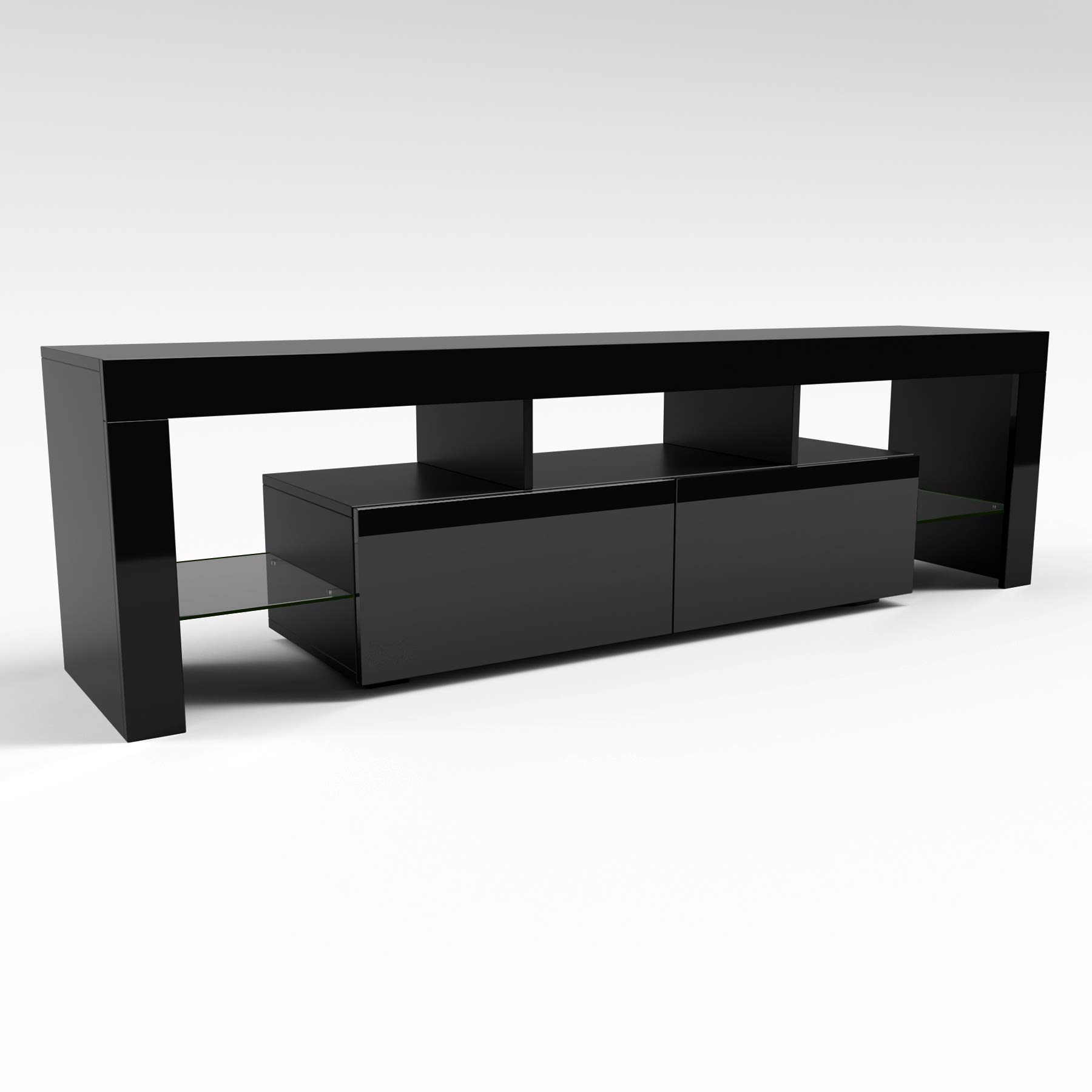 ELEGANT 1600mm High Gloss TV Stands Units with Ambient Light for 22"65" 4k Flat Screen