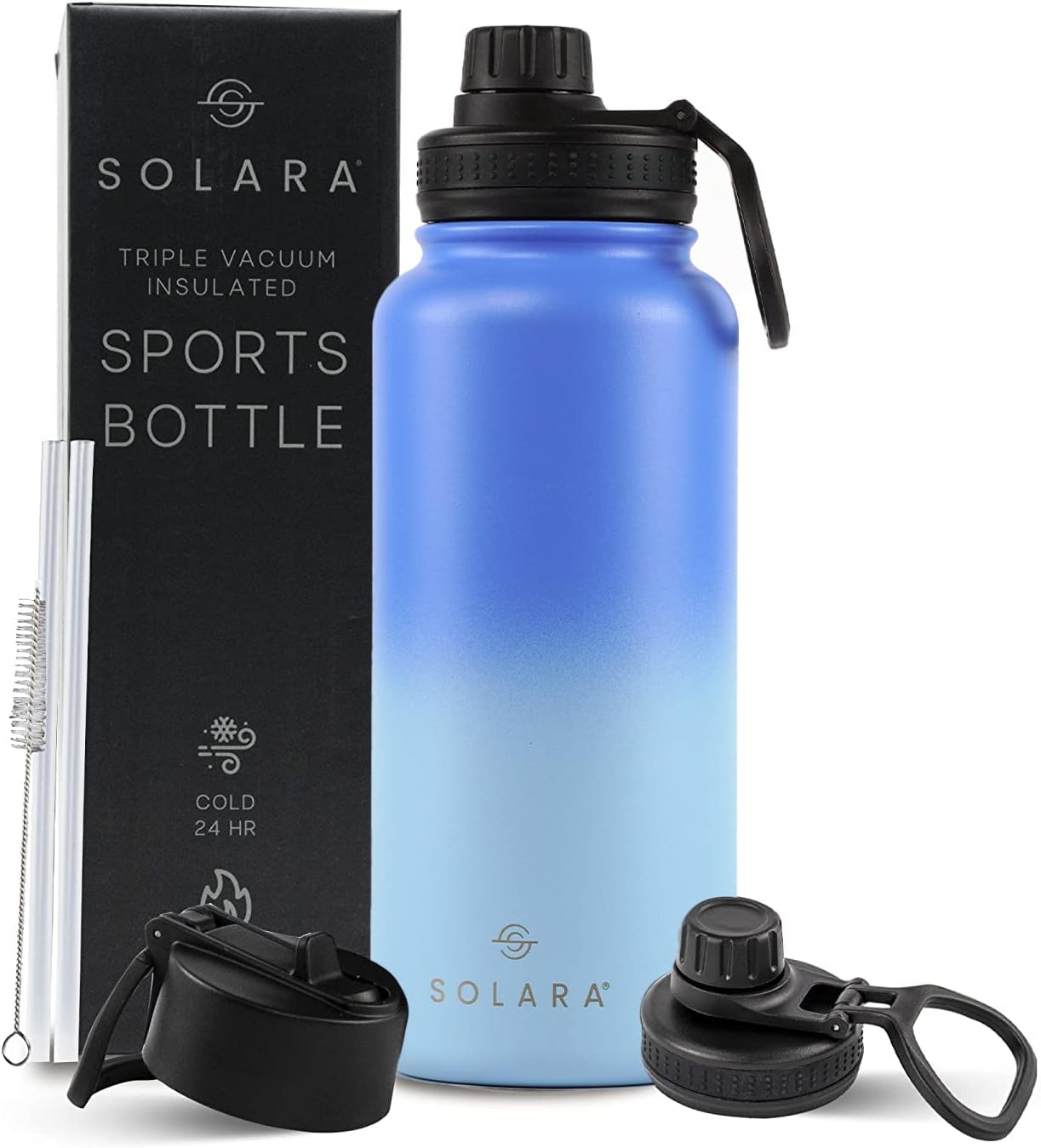 SOLARA Insulated Water Bottle 1 Litre Hot Water Bottle Water Bottle