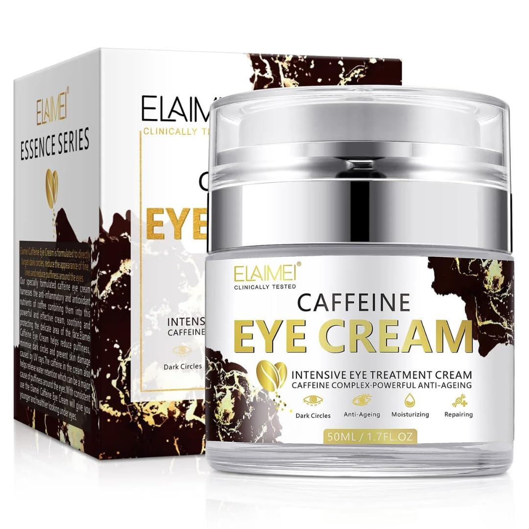 NIKITA.VIVI - Caffeine Eye Cream 50ml | Moisturizing Repairing Hydrating Anti Aging Caffeine Eye Cream | Eye Cream for Dark Circles Puffiness Wrinkles Under Eye Cream with Caffeine |Caffeine Eye Serum