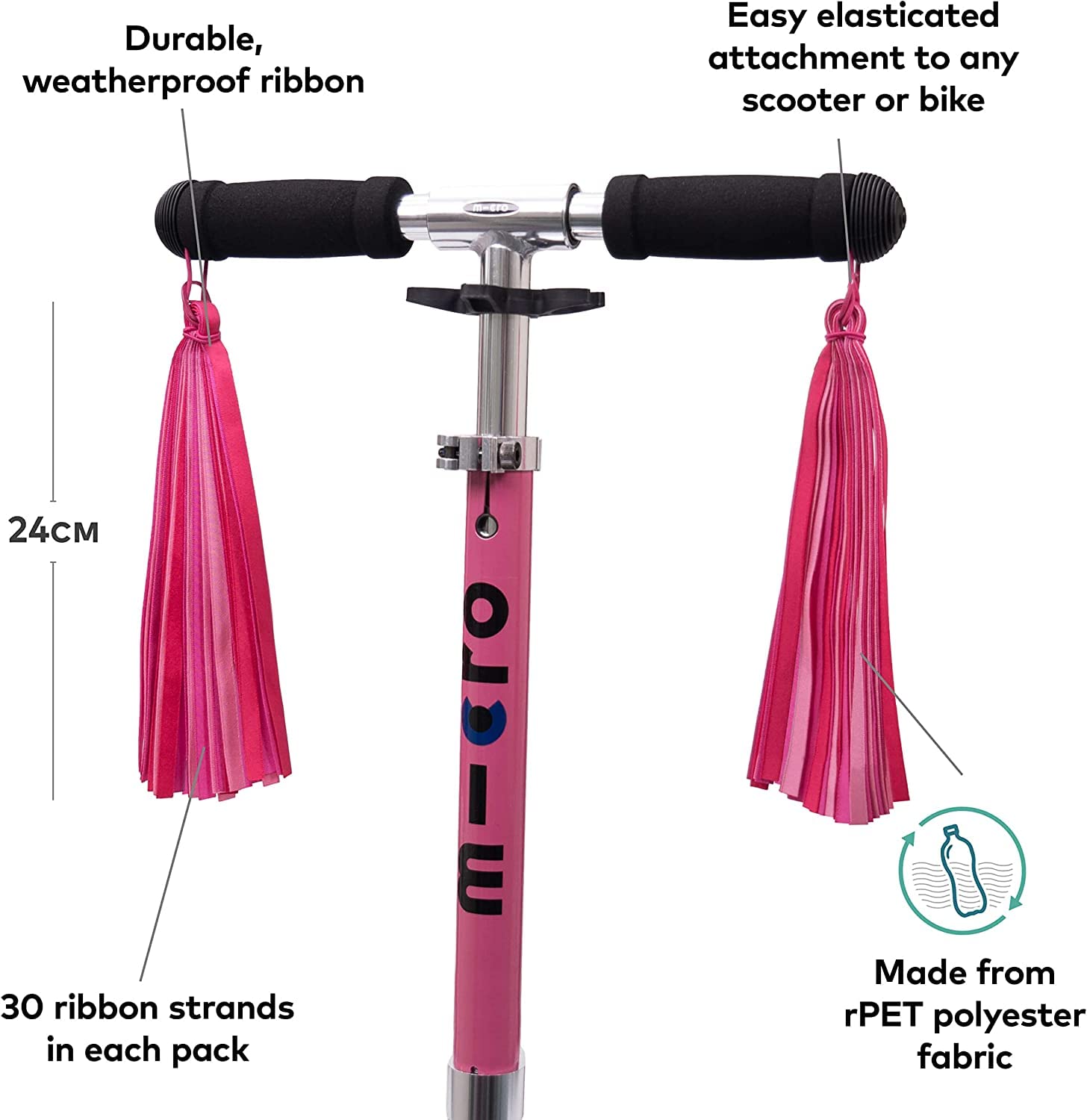 Micro Scooters | Eco Scooter/Bike Ribbons | Handlebar Streamers