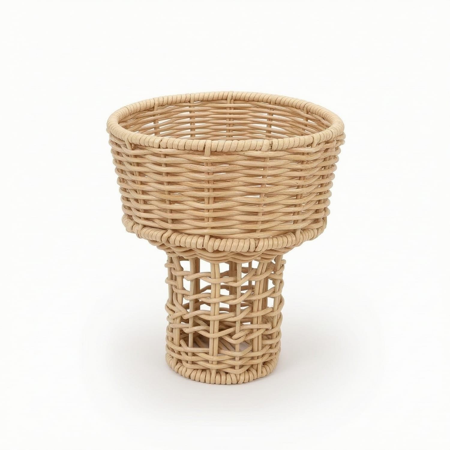 Handwoven Pedestal Flower Basket Decorative Wicker Basket with Pedestal Natural Rustic for Florists, Wedding Planners, Home Decor, Weddings, Tabletop, Photo Shoots, Ice Cream Basket-image-32