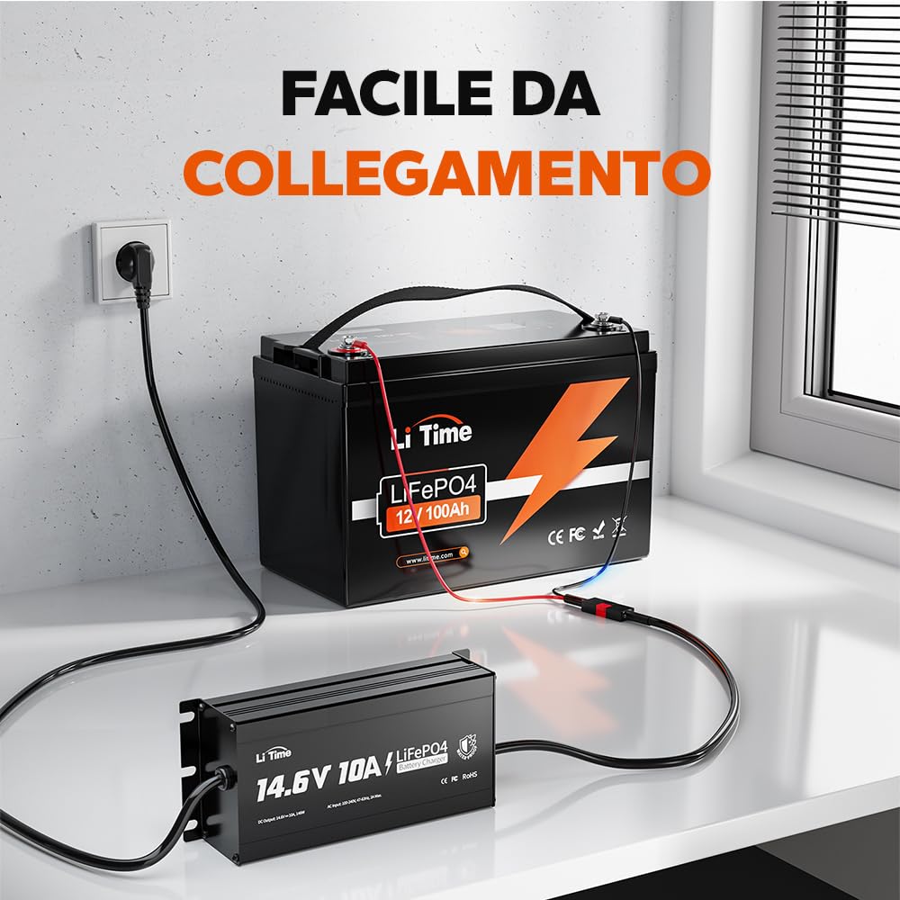 Caricabatterie Intelligente 14,6V 100A Per Batterie Al Piombo E Agli Ioni Di Litio - Ideale Per Camper (RV) - Foto 5