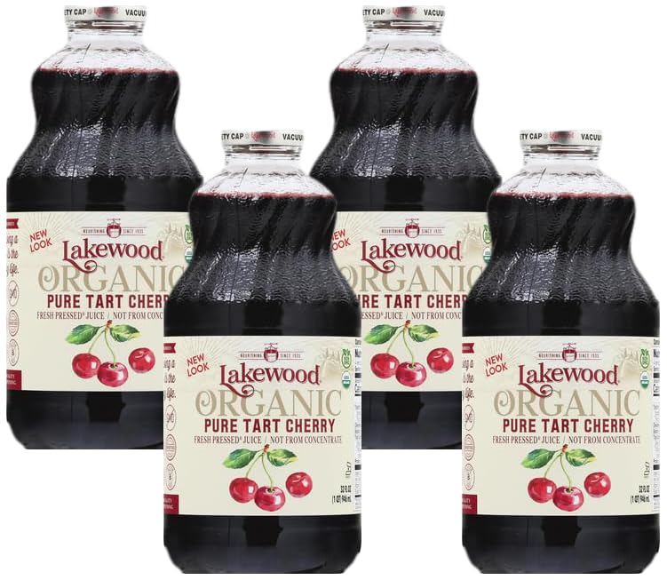 Lakewood, Organic Pure Cherry Tart Juice, 32 oz (Pack of 4)