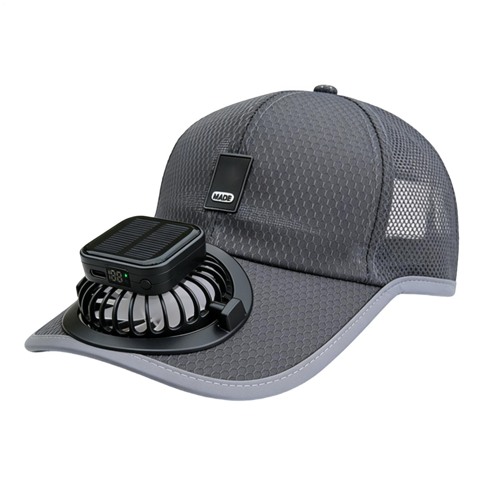 Chapeau ventilateur solaire rechargeable USB anti-UV pour le jardin