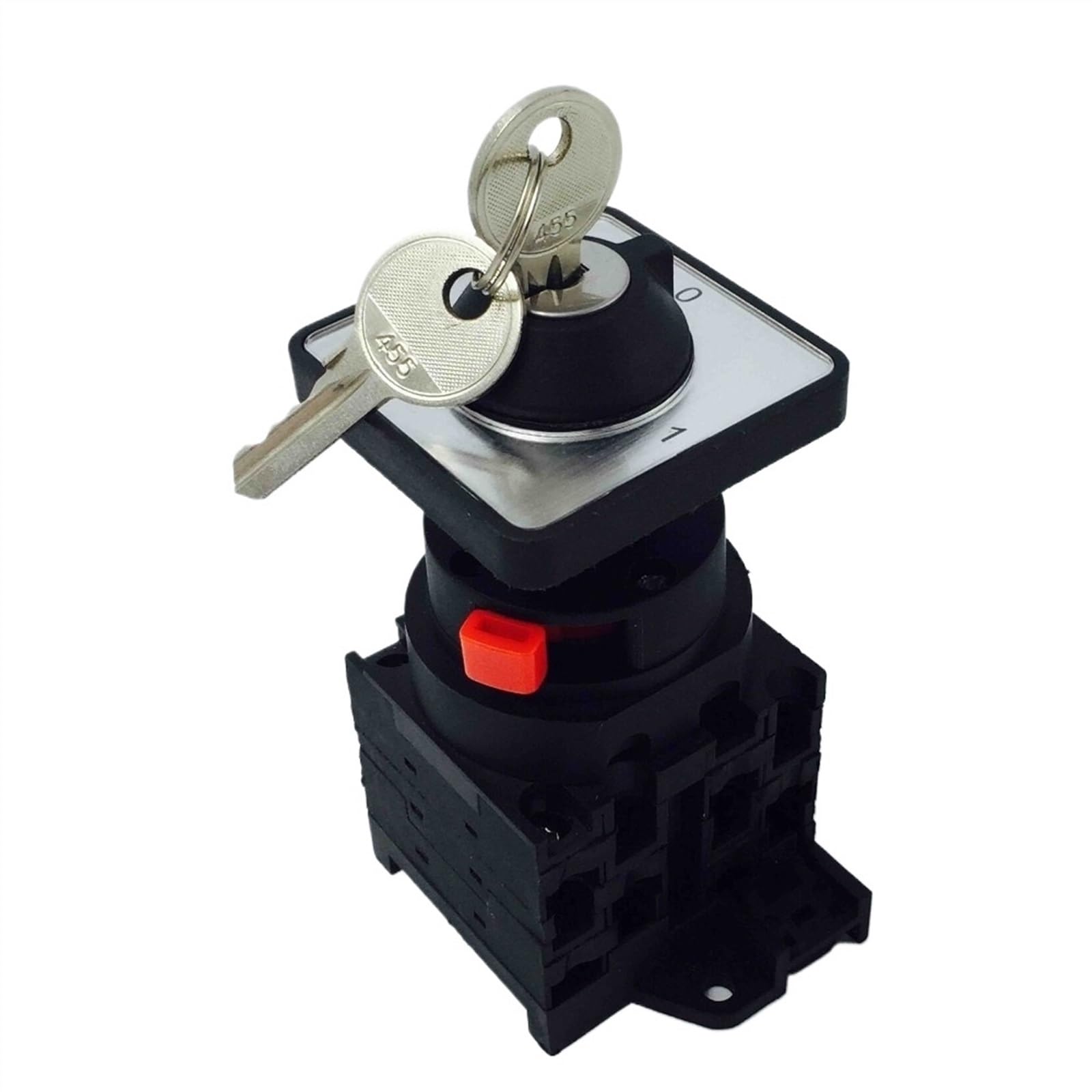 Commutatore elettrico rotativo con chiave 2 posizioni 0-1 on-off 3 fasi facile installazione 690V 20A YMW42-20/3S