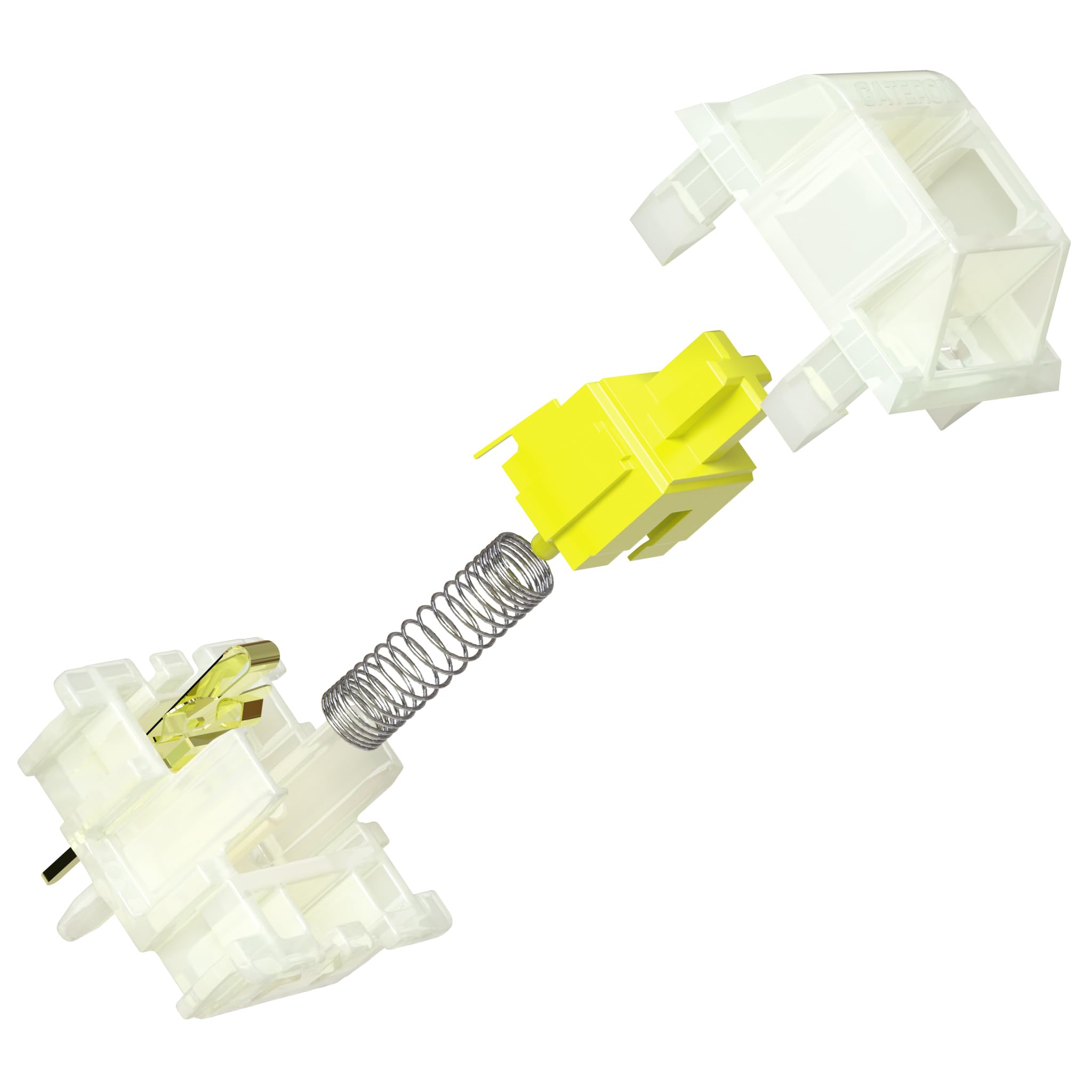 GATERON Melkachtig Geel Pro V3 Toetsenbord Schakelaars, Pre-Lubed Lineaire 5-pins voor Alle MX Mechanische Toetsenbord (108 stuks