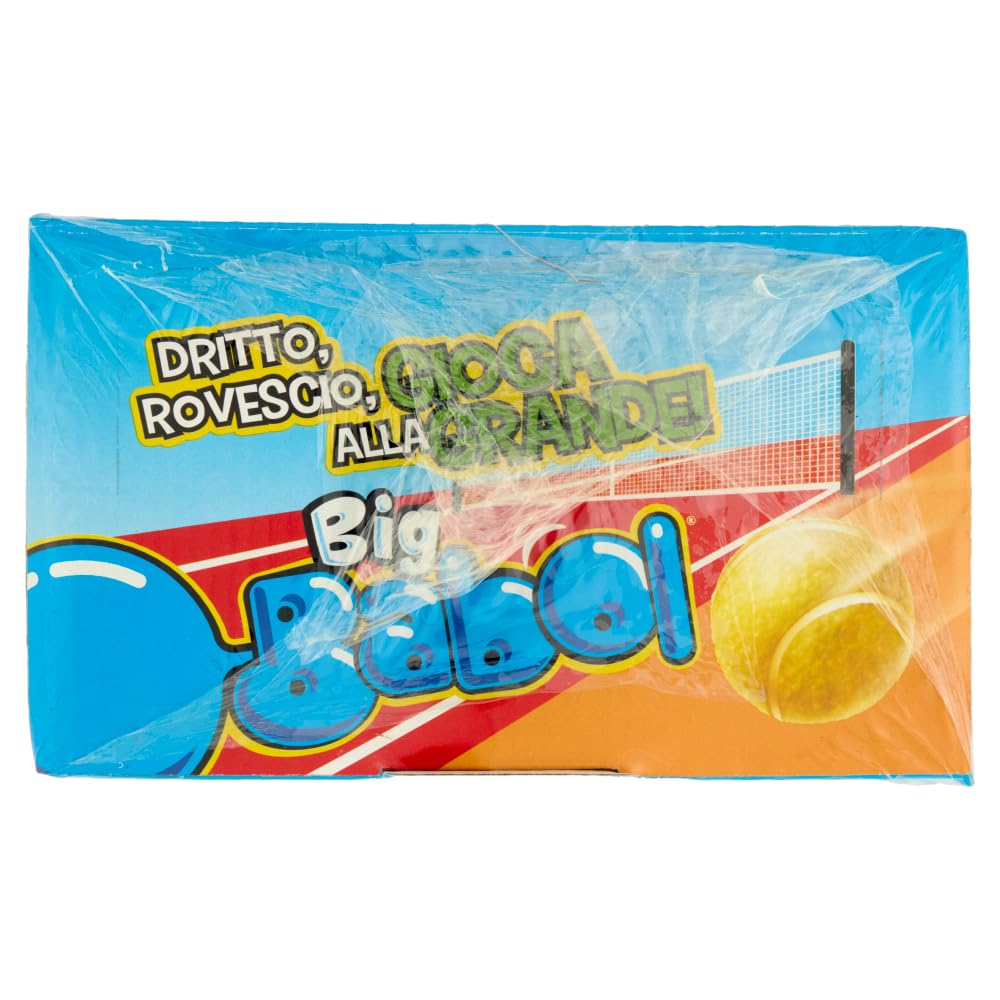 Big Babol Play Tennis, Chewing Gum morbido, Gusto Limone, senza Glutine, Confezione da 200 Gomme da Masticare Monoporzione, Incartate Singolarmente da Condividere, per Feste e Compleanni Bambini