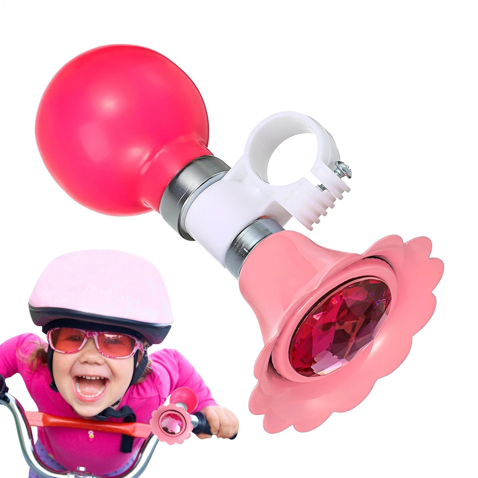 Bocina de bicicleta para niños, manillar de patinete, bocina de aire para apretar, bocina de ciclo de sonido fuerte para niños, niños, niñas