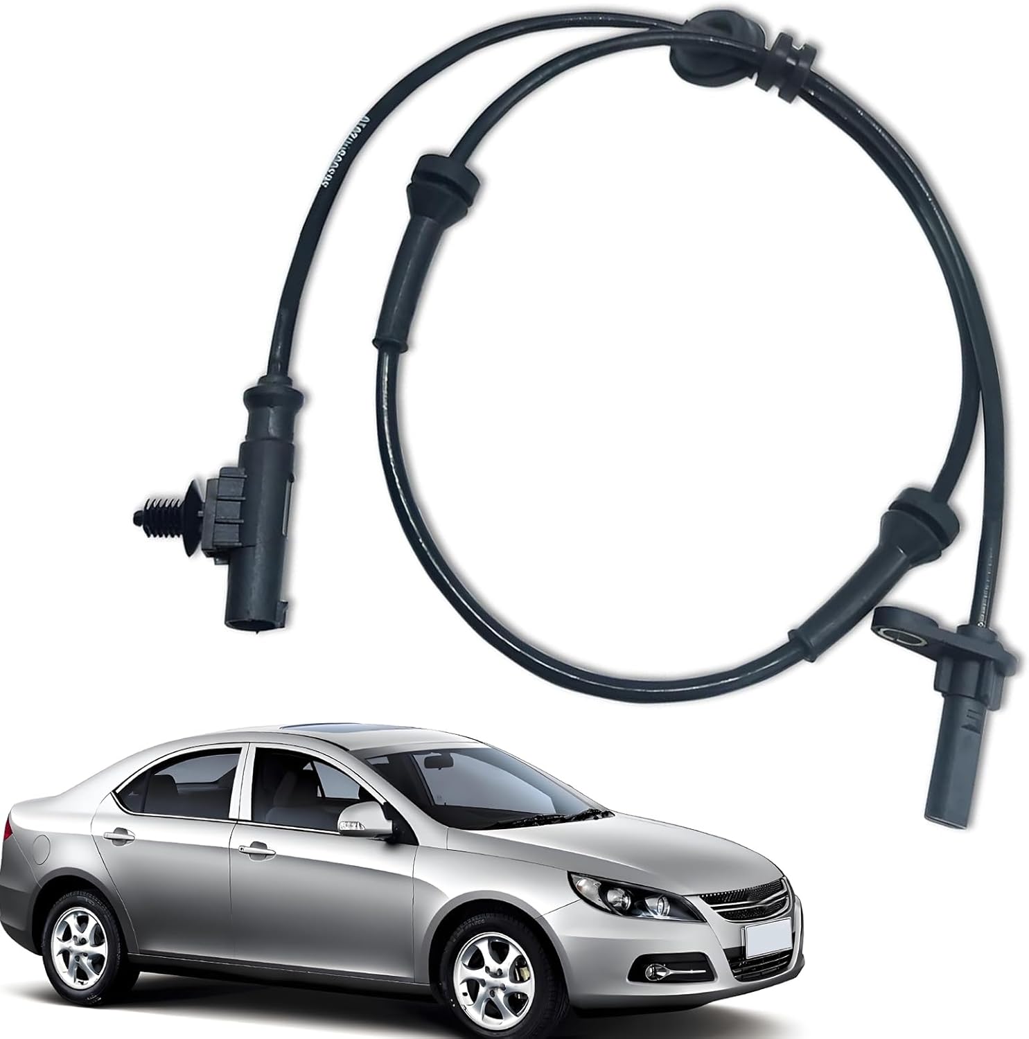 ABS Wheel Speed Sensor, Sensitive Response Anti-Lock Brake System Sensor, High Temperature Resistant Standard Fit Original Replacement 3630050U2010, Compatible with Heyue Models (Black)