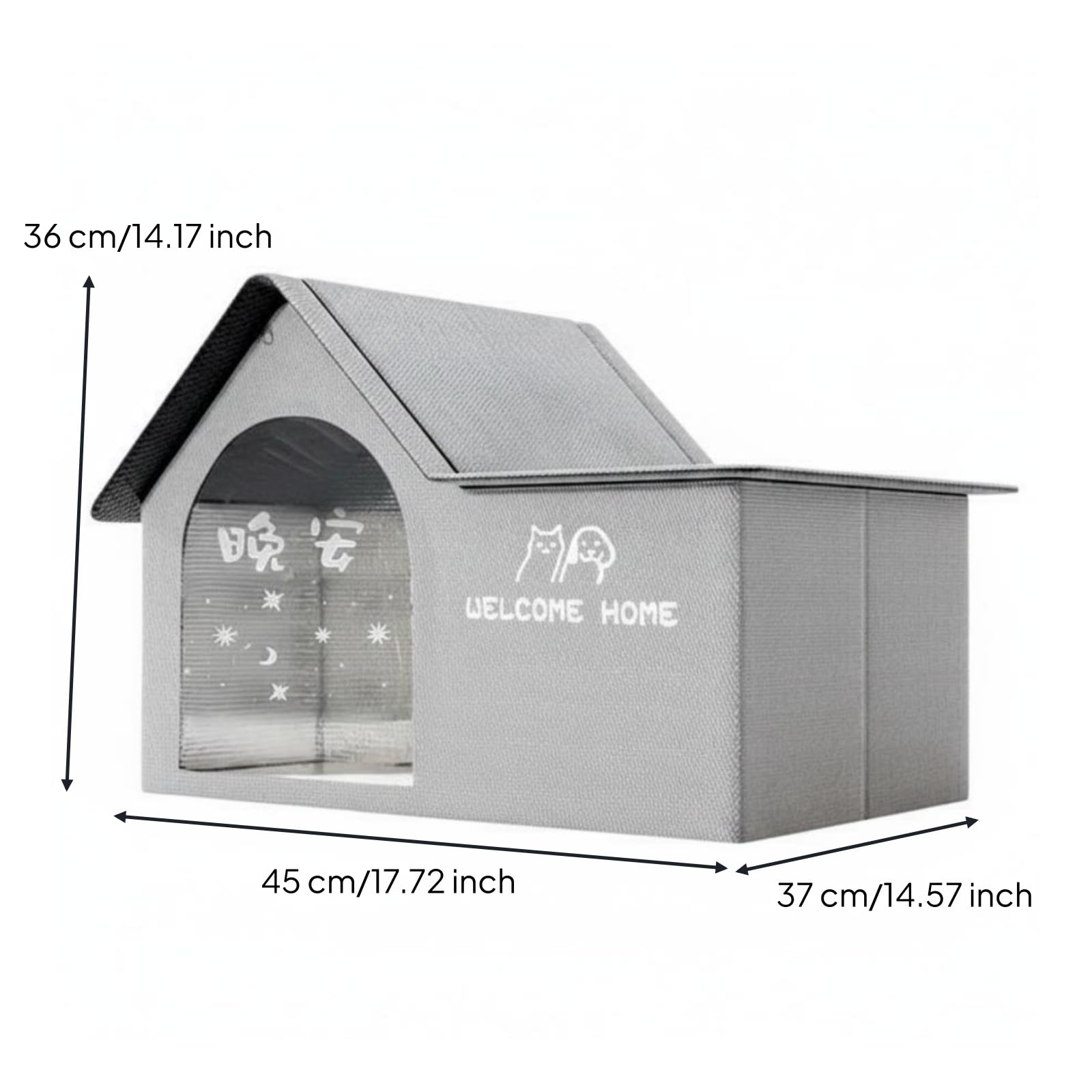 Gralara Niche Chat Rafraîchissante Effet Climatisé Igloo Chat Froid Fraîcheur Longue Durée Accessoire Accessoire pour Animaux pour Canicule, Grand