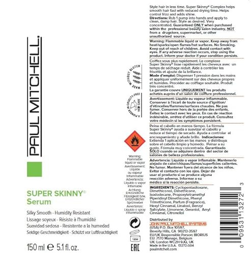 Paul Mitchell 0612002 Super Skinny Serum, Speeds Up Drying Time, Humidity Resistant, For Frizzy Hair thumb #6