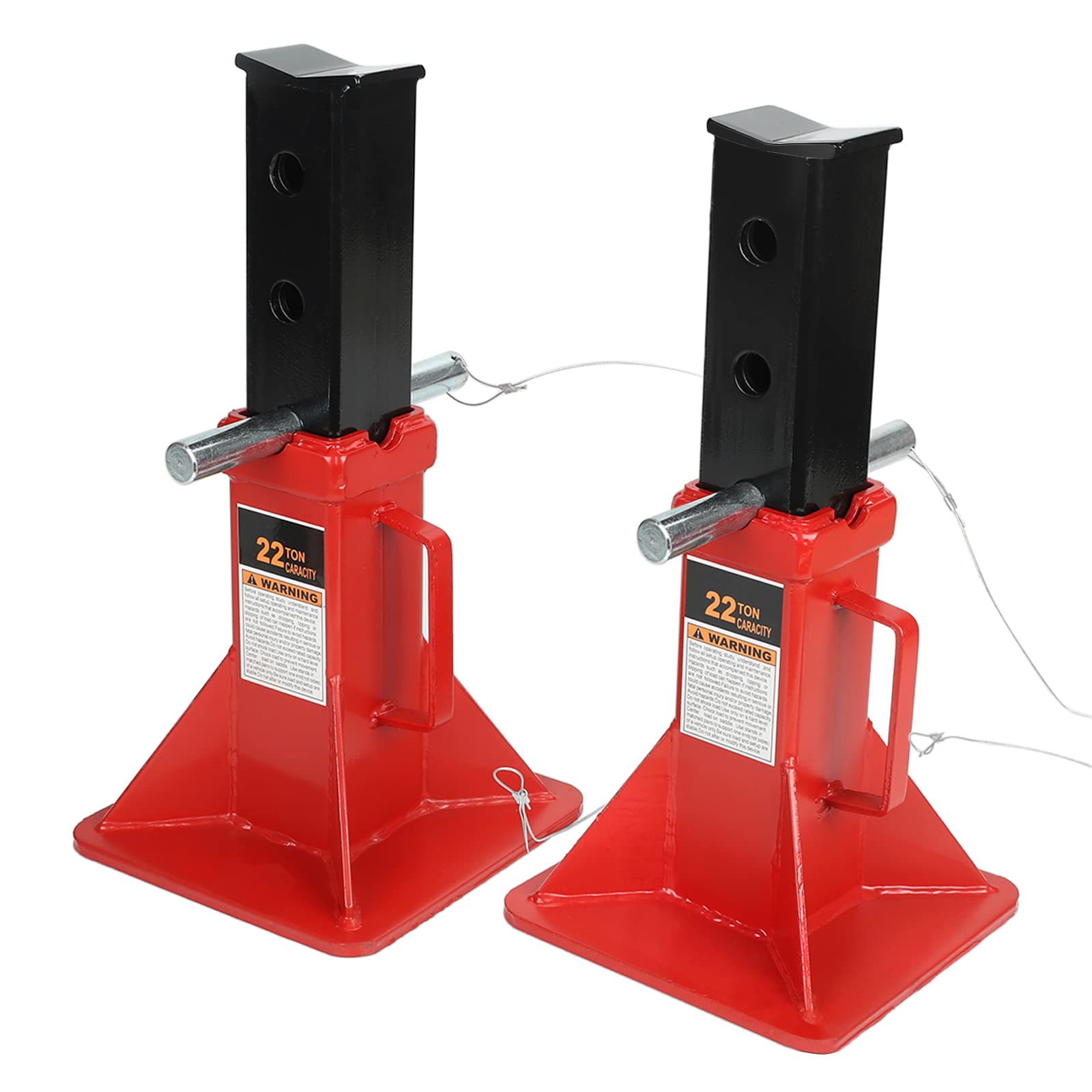22 Ton (44,000 lbs) Heavy Duty Pin Type Car Jack Stands with Lock Adjustable Height to 19.75" Fit for Supporting Trucks, Trailers and Equipment