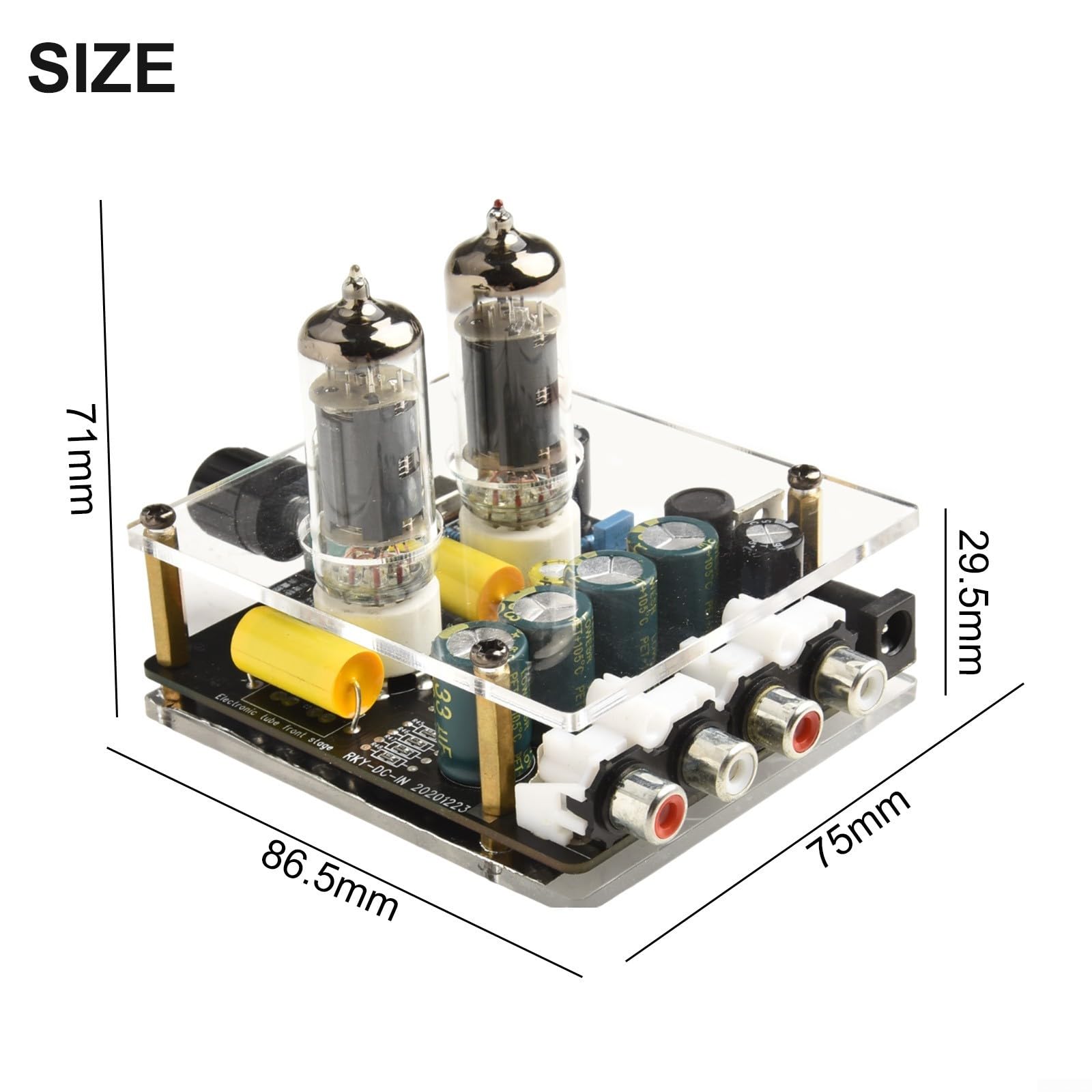 Preamplificatore HiFi a valvola 6A2 Classe A per Home Theater DC12-16V 87x75mm